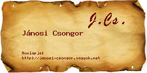 Jánosi Csongor névjegykártya