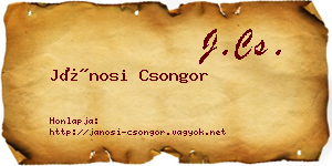 Jánosi Csongor névjegykártya