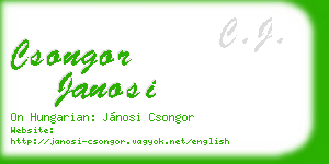 csongor janosi business card