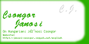 csongor janosi business card